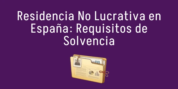 Residencia No Lucrativa en España: Requisitos de Solvencia y Estrategia de Solicitud